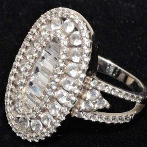 DBJ Sterling Silver Cubic Zirconia Ring Sz 5.5